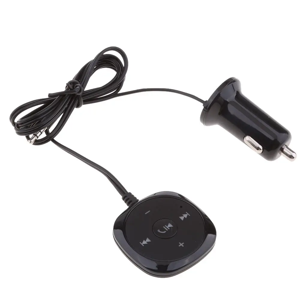 Bluetooth 3.0 Car Kit Hands-Free Wireless Receiver 2.1A USB Car Charger 3.5mm AUX Touch button Universal Most Car