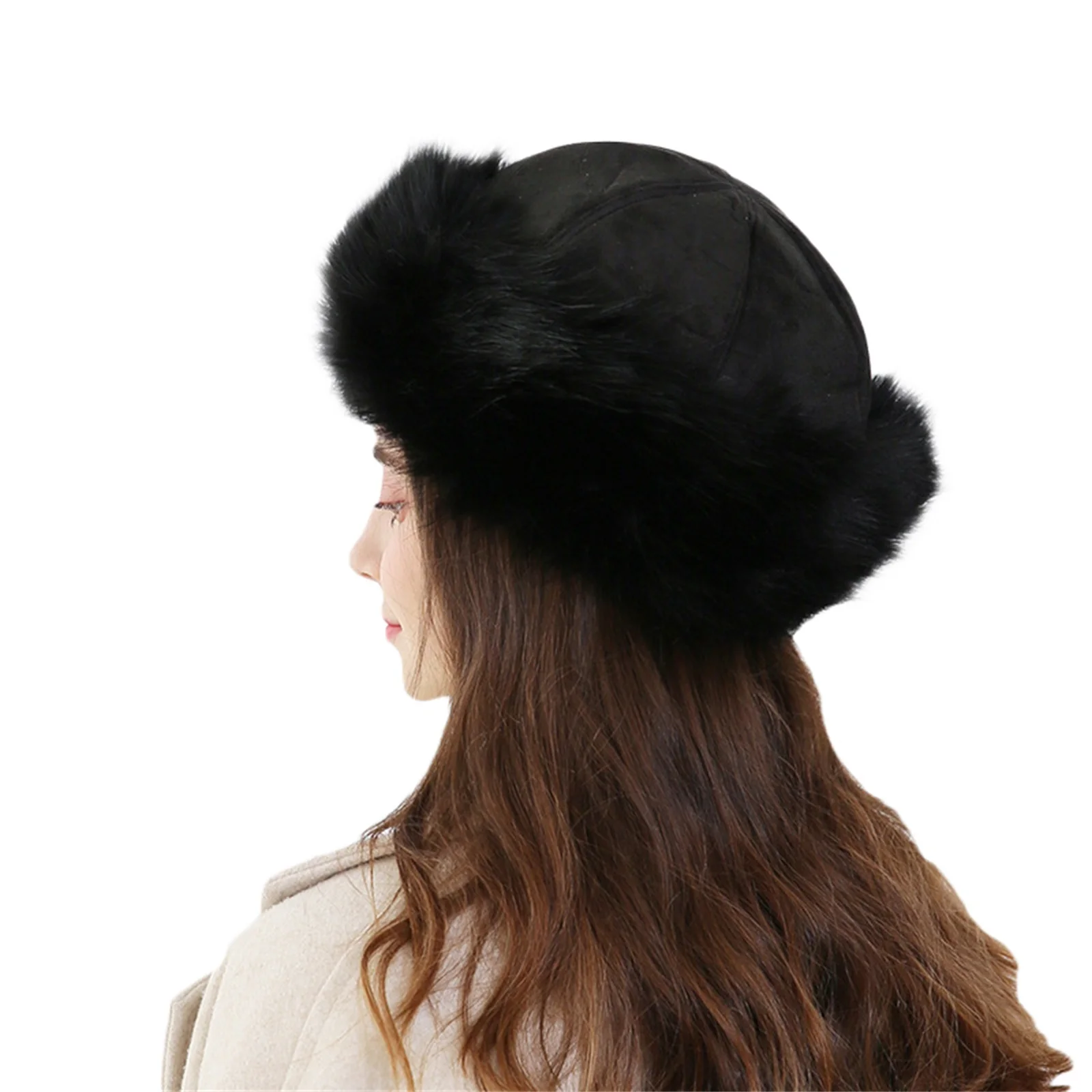 female bucket hat Russian Style Thick Warm Hats Ladies Suede Bomber Hat Windproof Women Fur Hat Female Mongolia Cap Fox Fur Skullies Beanies cotton bucket hat womens