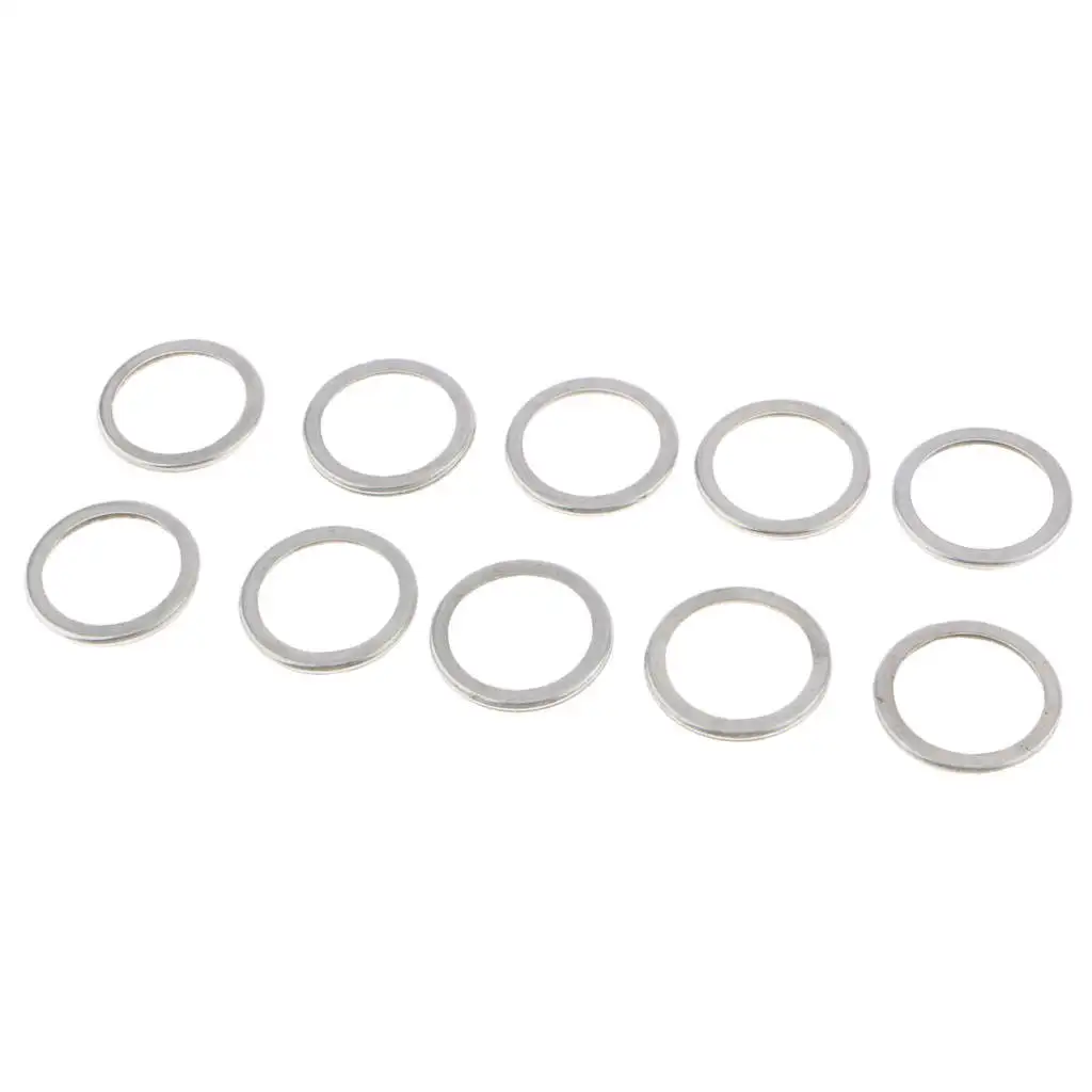 10PCS M20 Aluminum Oil Crush Washers/Drain Plug Gaskets Compatible with   11126- AA000, Silver