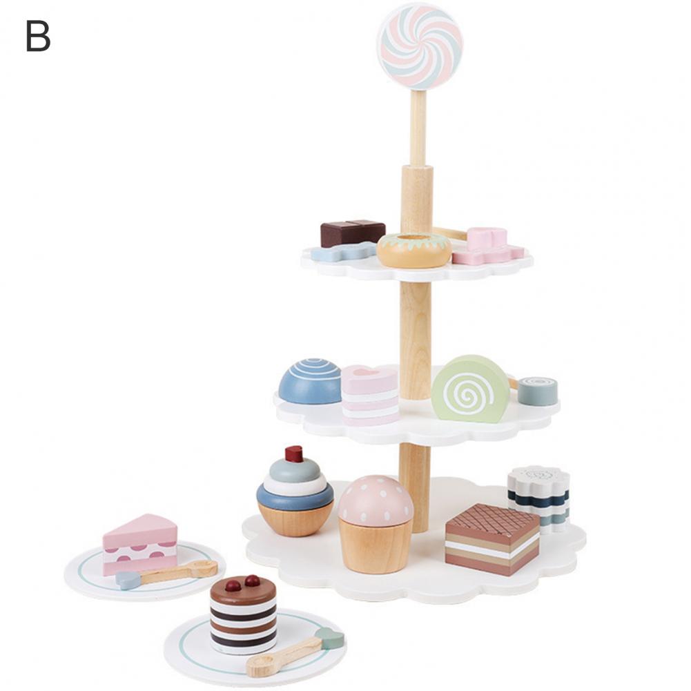 Bloco de Construção do Suporte do Queque Bloco de Construção para Aprender Chá da Tarde Adorável Brinquedo Leve Cultivado Acessórios 23 Cheap Brinquedos de cozinha