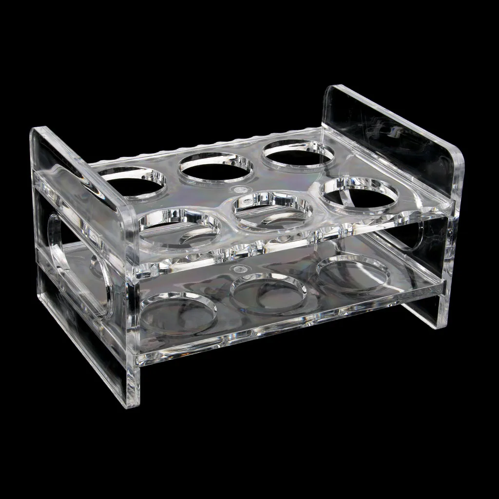 Shot Glass Rack, Round Holes, Acrylic Plastic, 6 Pieces, for Parties, for Balls,