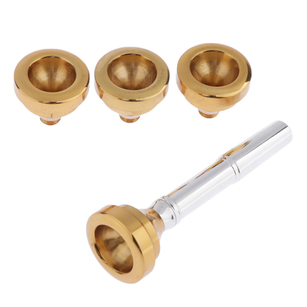 Trumpet Mouthpiece Replacement 7C 5C 3C 1.5C Size Gold Plated Rich  Musician