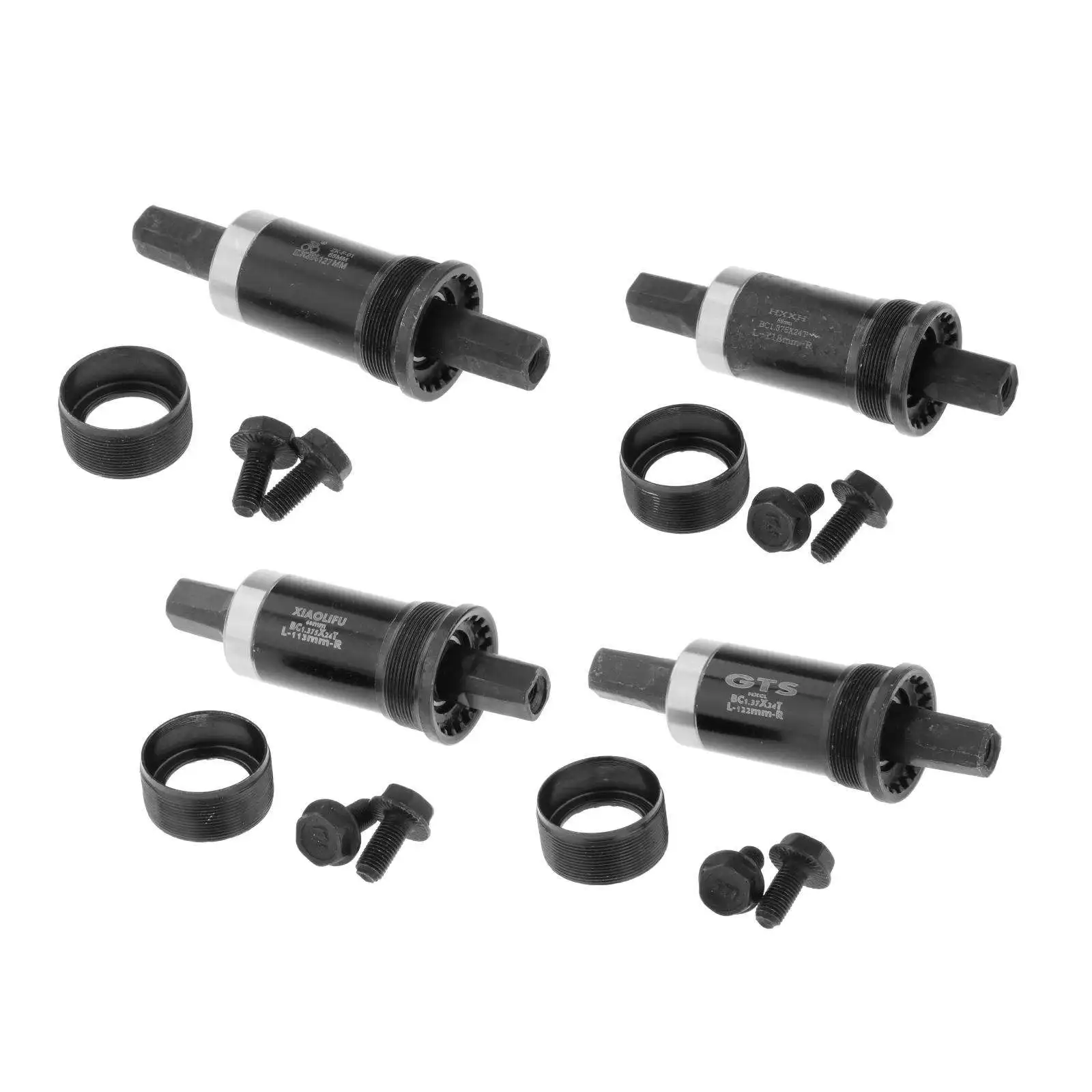 MTB Mountain Road Bicycle Bottom Bracket BB68 Square Hole Crank 113/118/122.5/127mm with Waterproof Screws