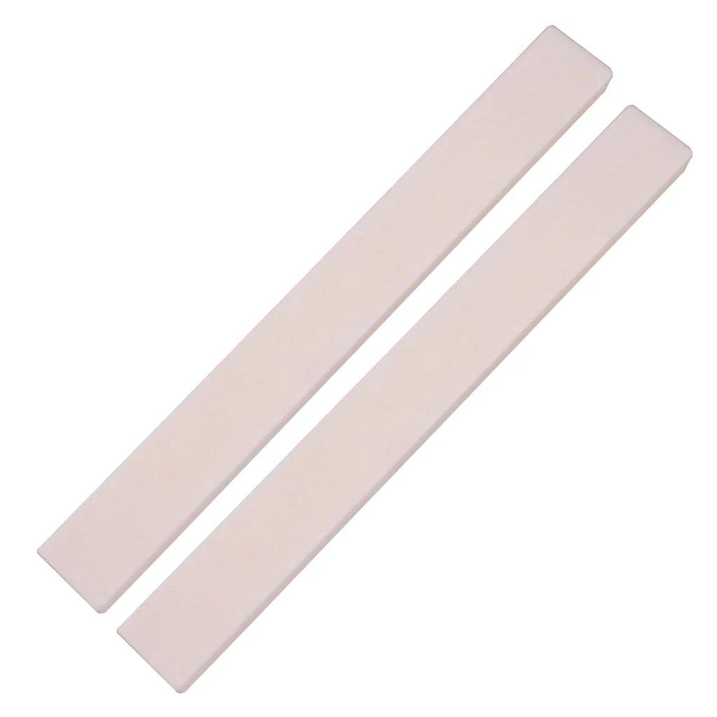 2pcs Blank Guitar Saddle White 80x3x10mm For Electric Acoustic Classical Guitar