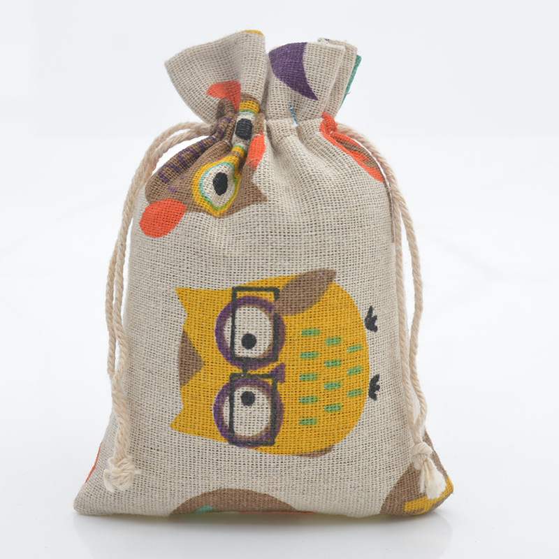 10pc niedlichen Druck wieder verwendbare Baumwolle Linie Tasche Kordel zug Beutel Süßigkeiten Gunst Halter Schmuck Party Geschenke Tasche 10x14cm/13x18cm 29 Farben – Detail 20