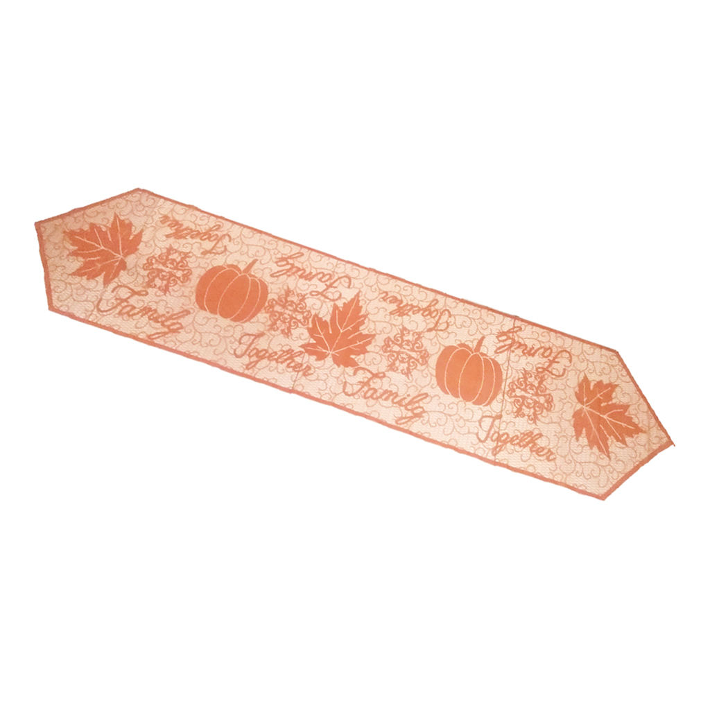 20 x 80 inch Lace Table Runner Tablecloth Fall Autumn Thanksgiving Day Party Venue Decor
