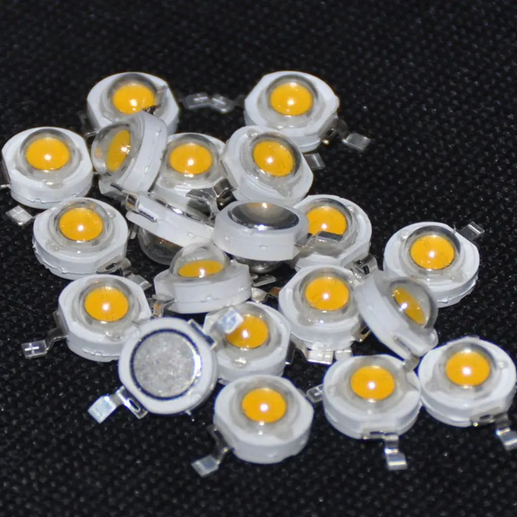 20x High-quality LED Diodes Round White Light-emitting Diodes, Φ 6 Mm, 1 W, 110 LM