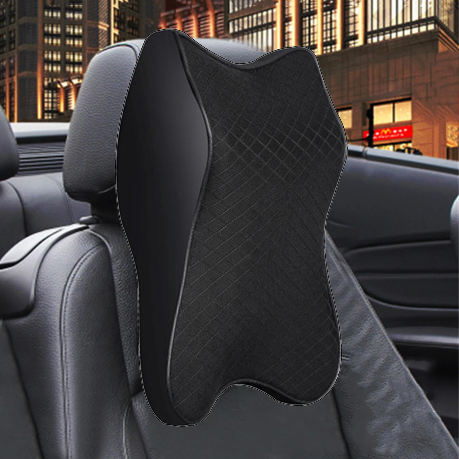 Car Neck Cushion Car Seat Neck Pillow Headrest Cushion for Neck Back Pain Relief Lumbar Support for Car Seat Office Chair