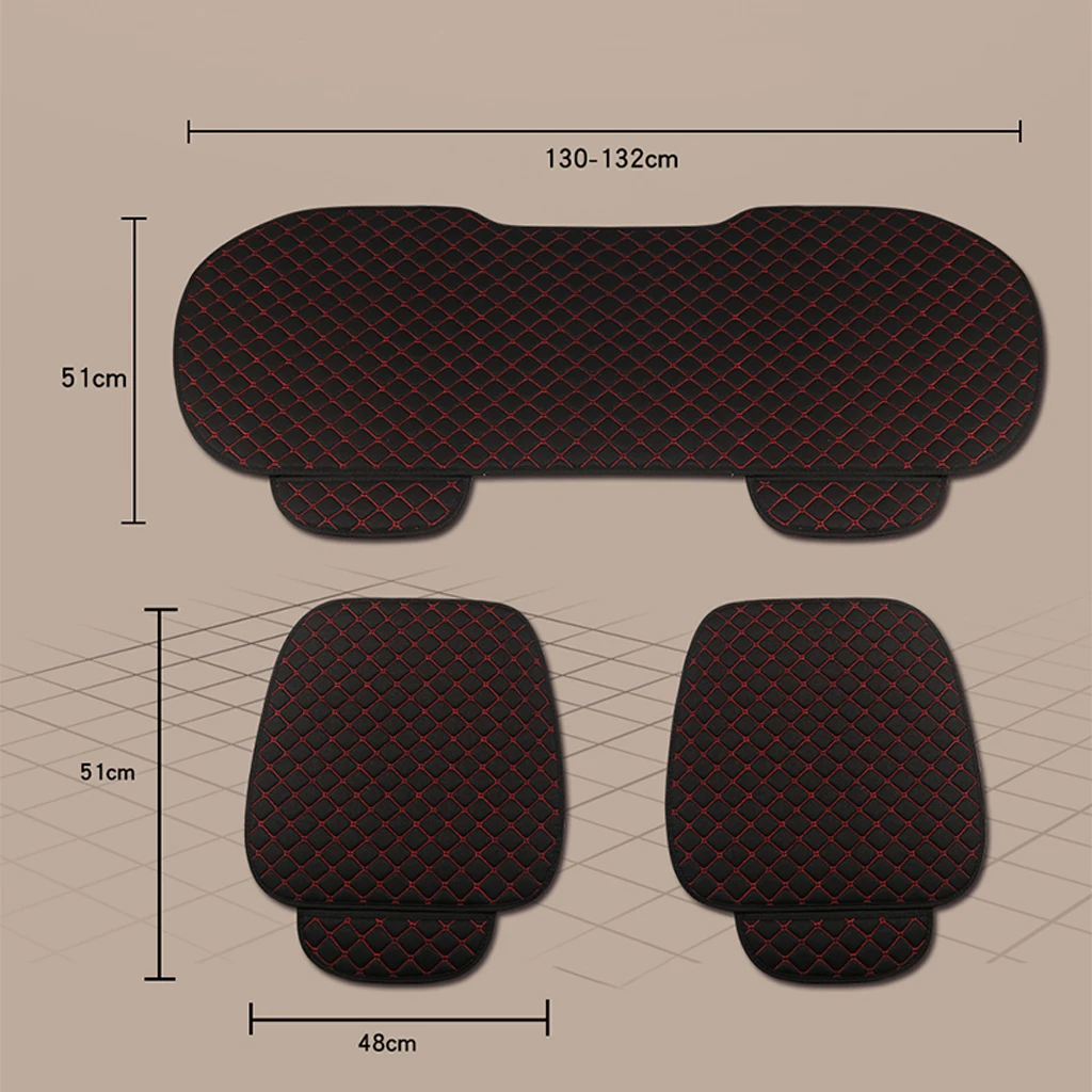 Flax Breathable Car Interior Seat Cover Cushion Pad Mat for Auto Office