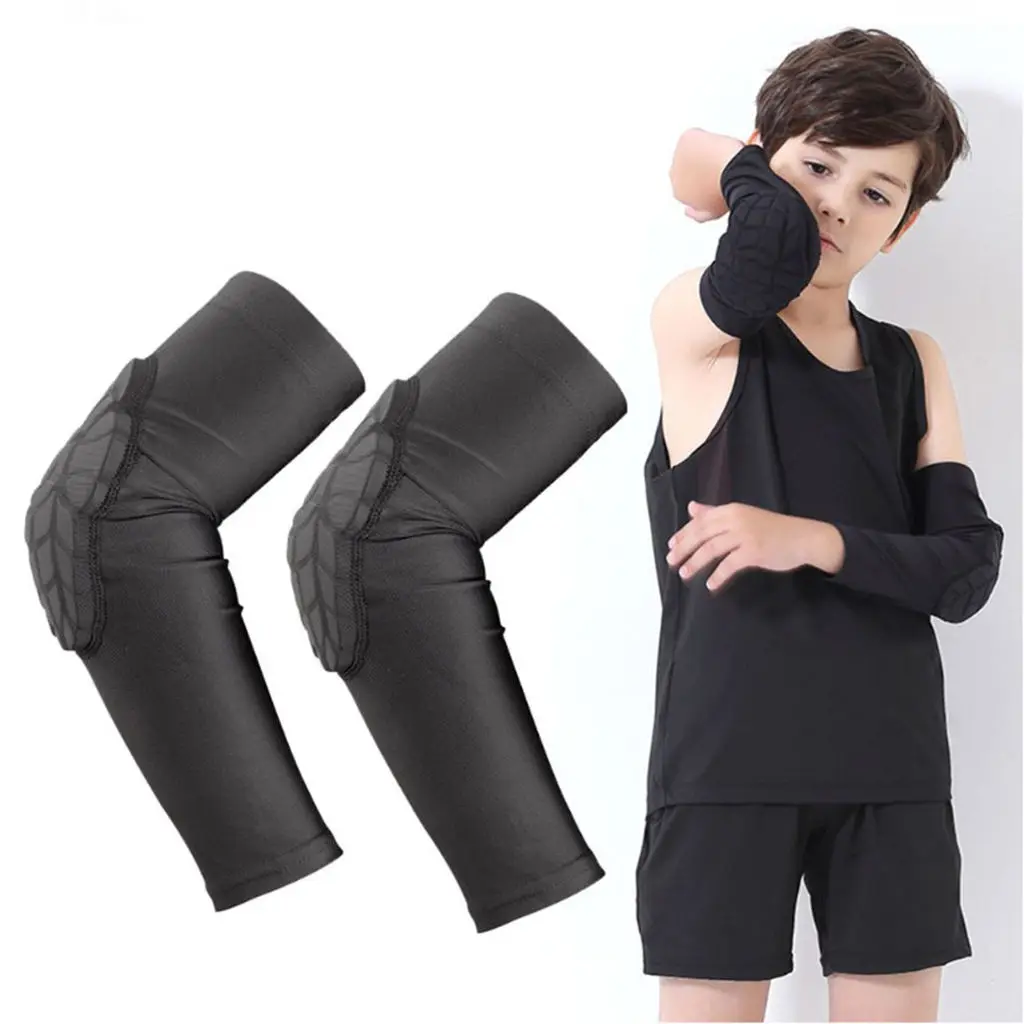 1 Pair Sports Padded Arm Guard - Elbow Sleeves Protective Pads - for Kids Boys, Girls, Youth - Multiple Sizes