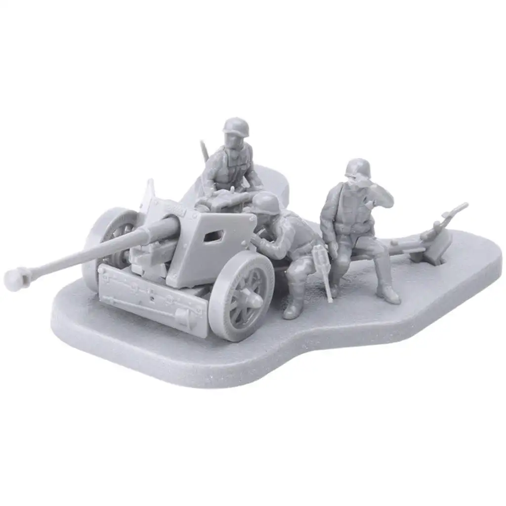 1:72 Artillery Model Toy Soldier Puzzles Assembly Scene   for Adults