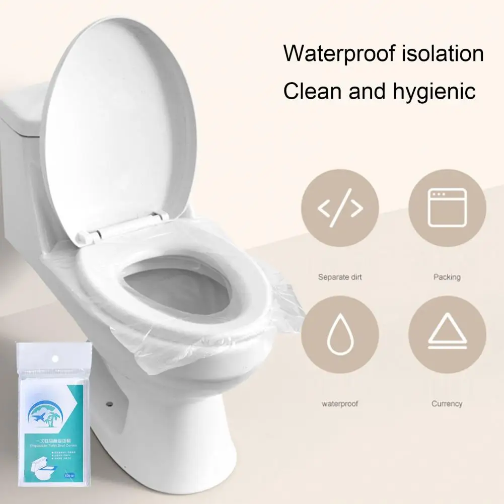Klions Disposable Toilet Seat Covers for Kids Adults 100 Sheets Disposable Toilet Potty Seat Covers Sticker Isolation Potty Shields Travel Pocket Size for Outdoor Public Bathroom Closestool Use 