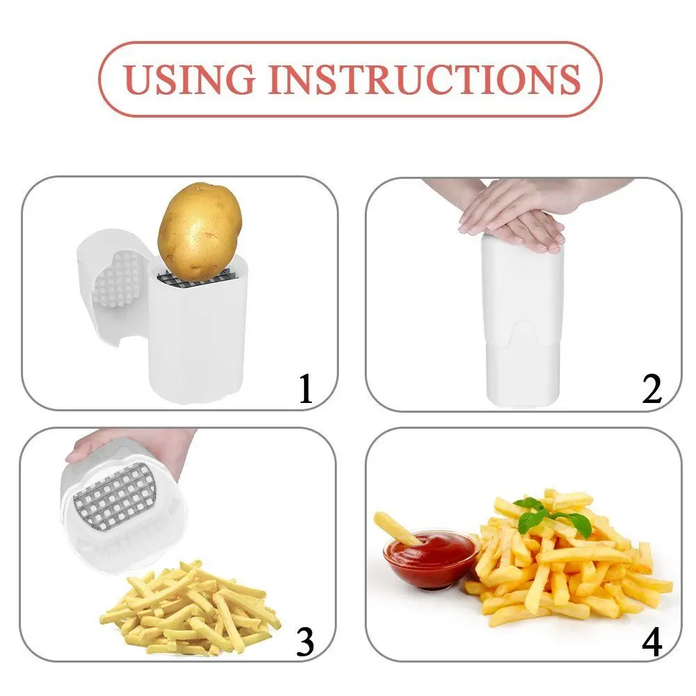 Kitchen Fries One Step French Fry Cutter Potato Vegetable Fruit Slicer Tool, Suitable for Potato, Vegetable, Fruit Slicer etc.