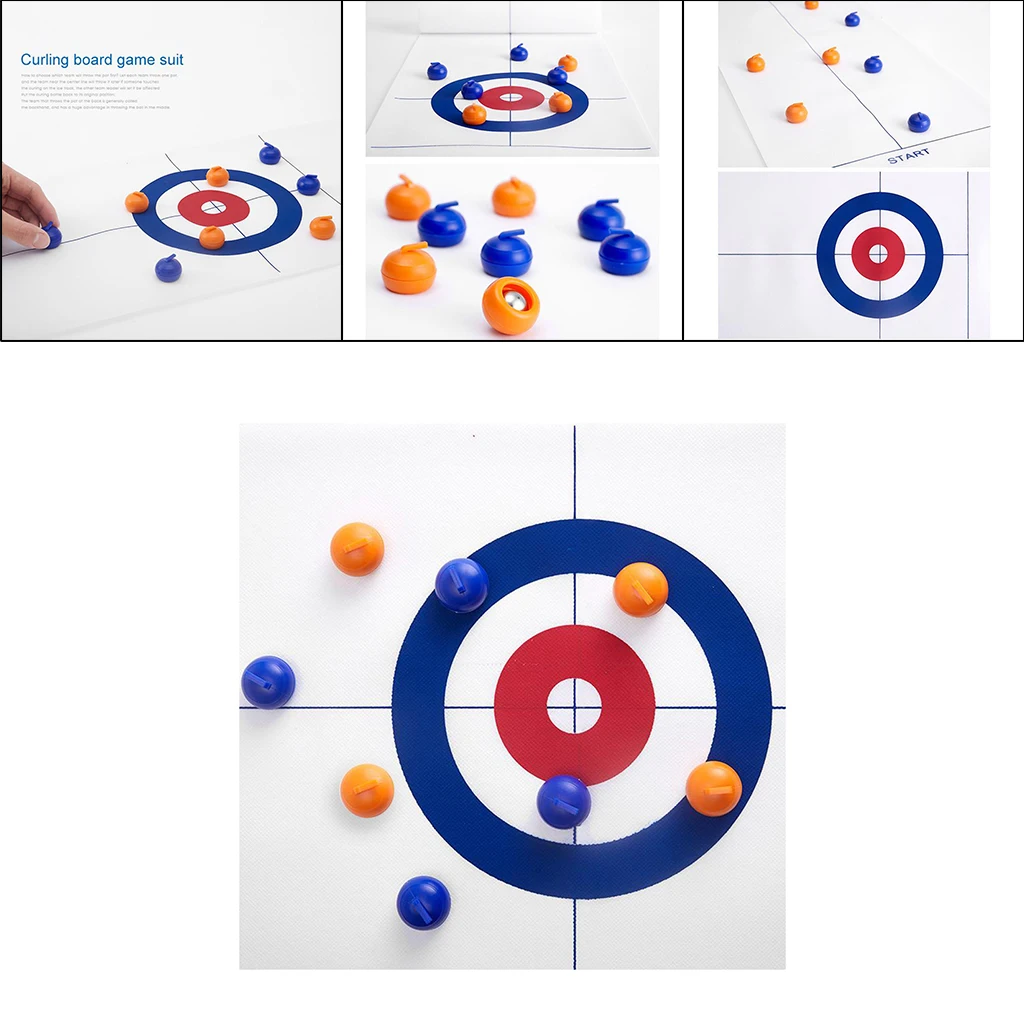 Table Top Curling Game for Family, Adults and Kids Team Board Game Training