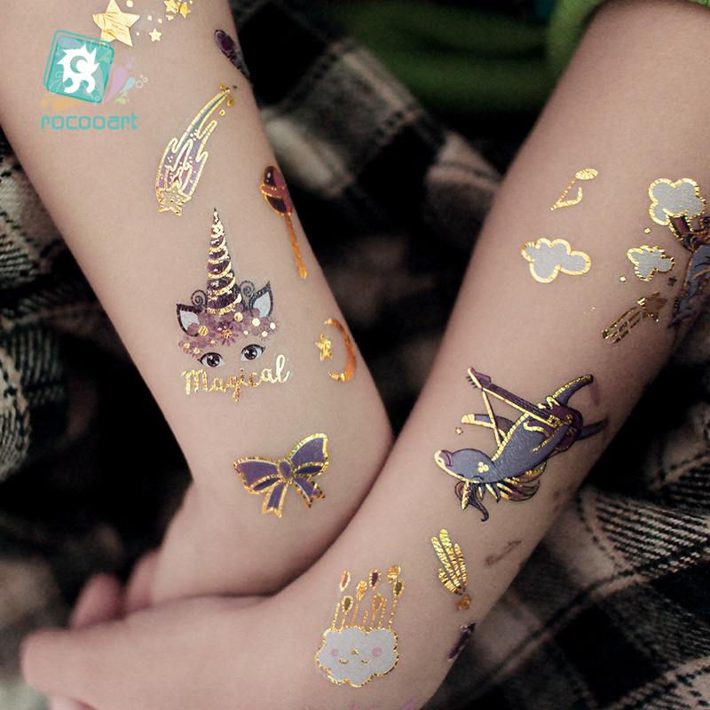 Best of Rocooart Unicorn Tattoo Face Temporary Tattoo Child Tattoo Sticker Body Tatoo For Kids Cute Tattoo Children Tattoos Fake Taty Reviews & Tips