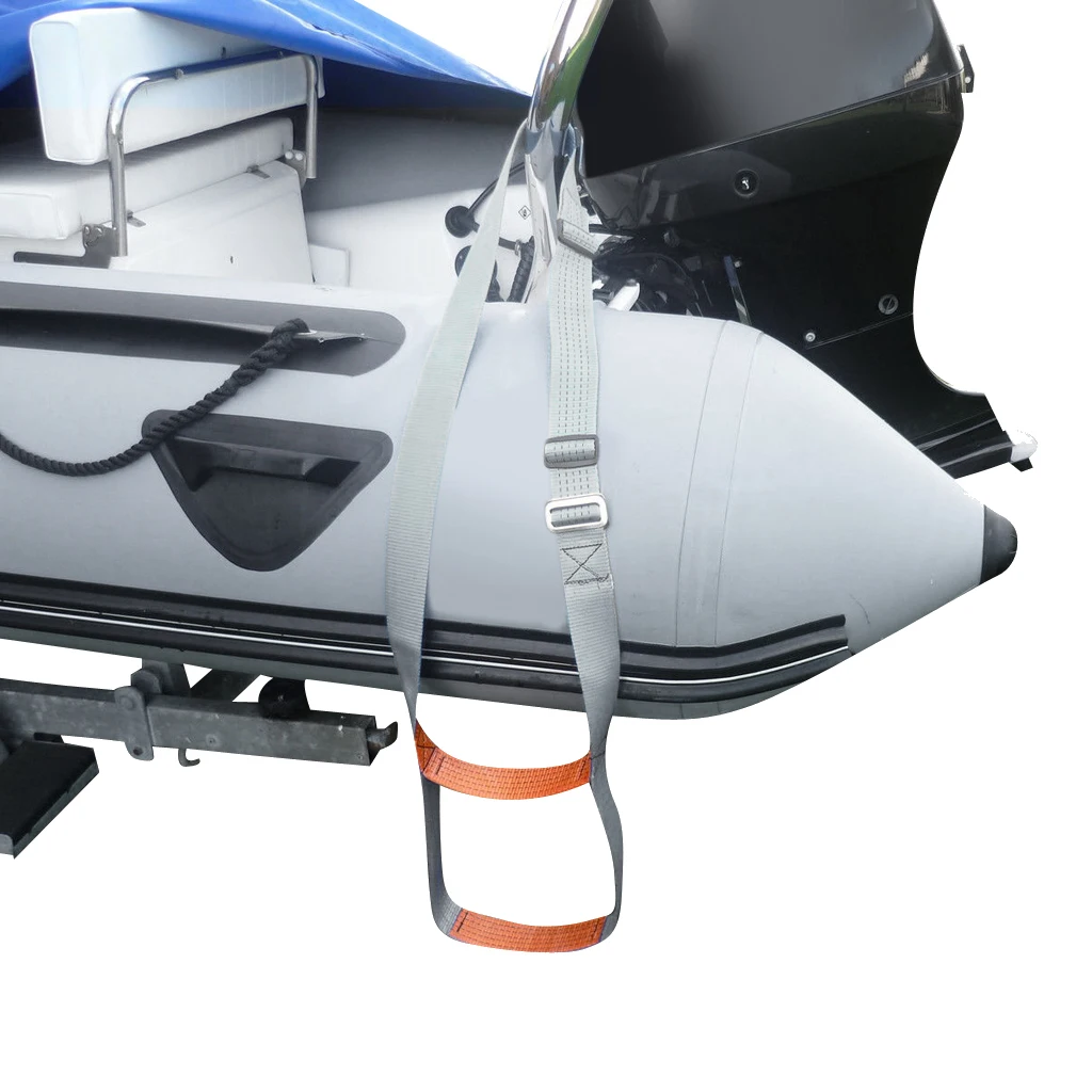 Heavy Duty High Strength Adjustable Inflatable Boat Rib Speedboat Dinghy 2 Step Boarding Ladder Webbing Strap