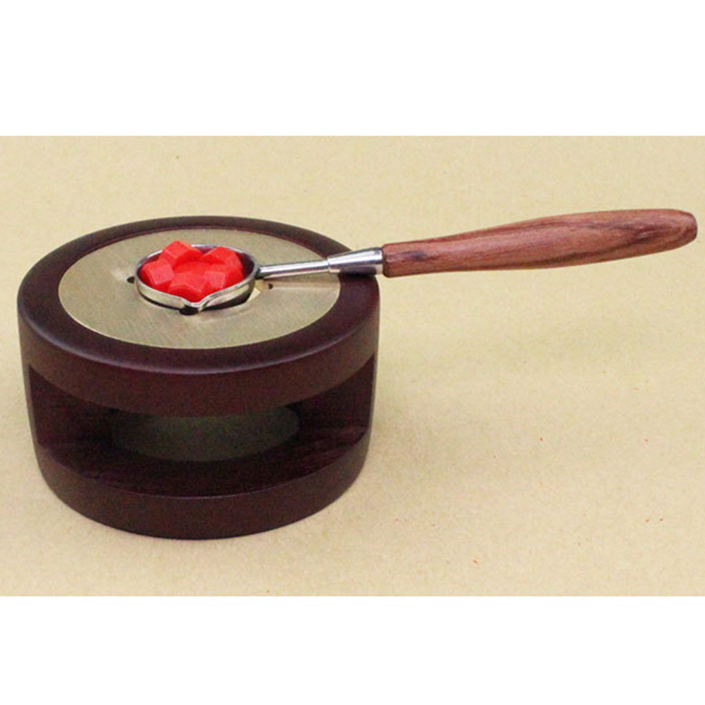 Wooden Copper Sealing Wax Melting Furnace Stove - Wax Seal Warmer For DIY Art Craft
