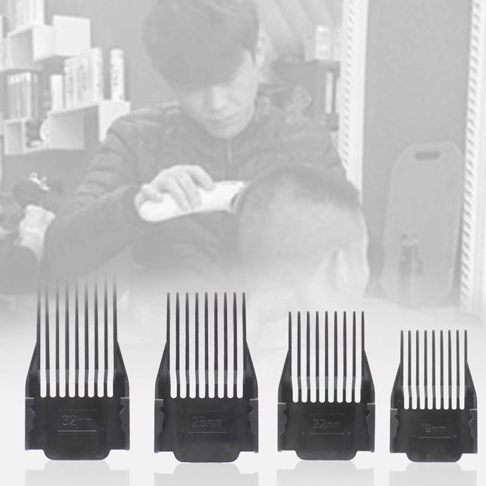 4x Hair Clipper Guide Combs Hair Clipper Guard Combs Cutting Guides Combs Replacement Professional for Hair Clippers/Trimmers