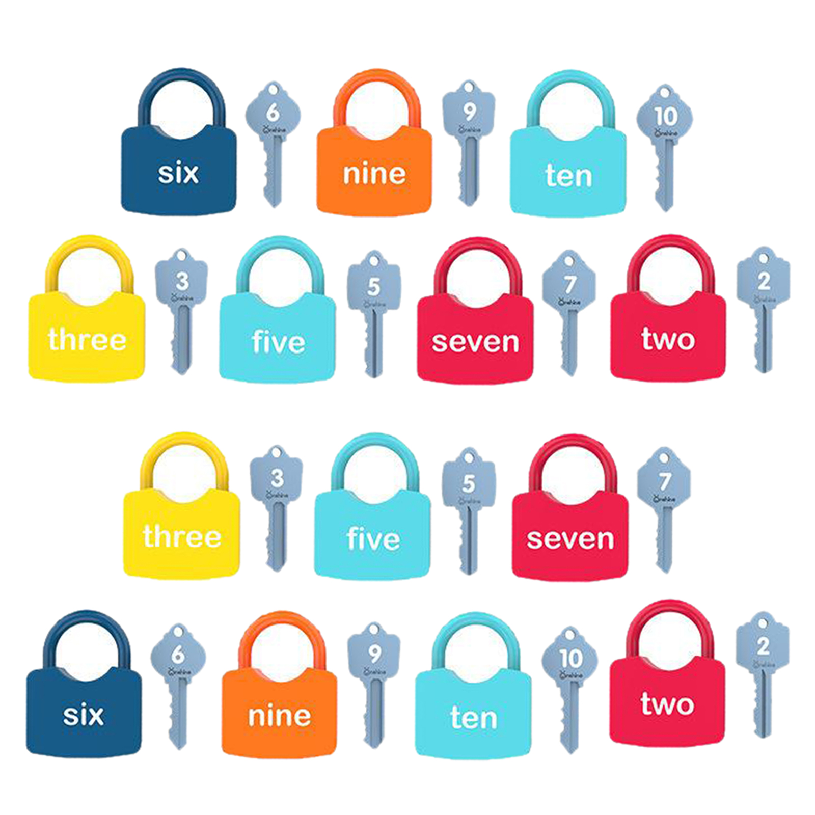 Optional Keys and Padlock Set Matching & Counting Motor Skill Baby Toddlers Preschool Montessori Unlocking Toys