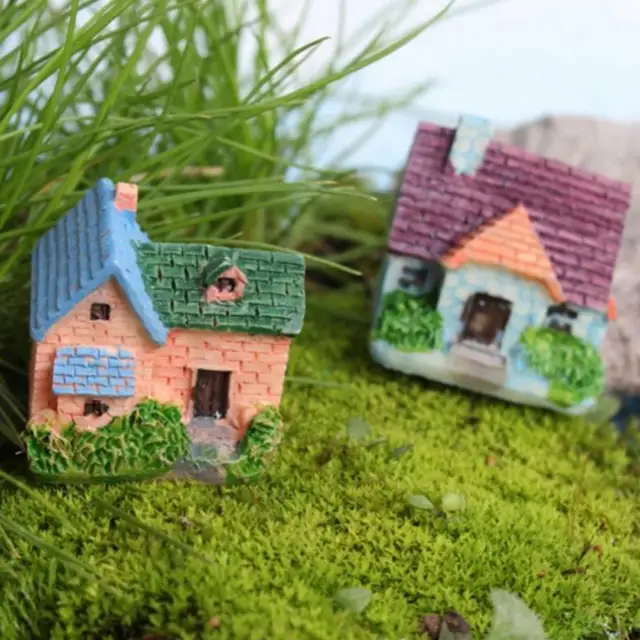 Mini Maison Miniature En Résine Artificielle, Ornement Artisanal Pour  Décoration De Maison, Modèle De Petite Maison, Bricolage - Figurines Et  Miniatures - AliExpress
