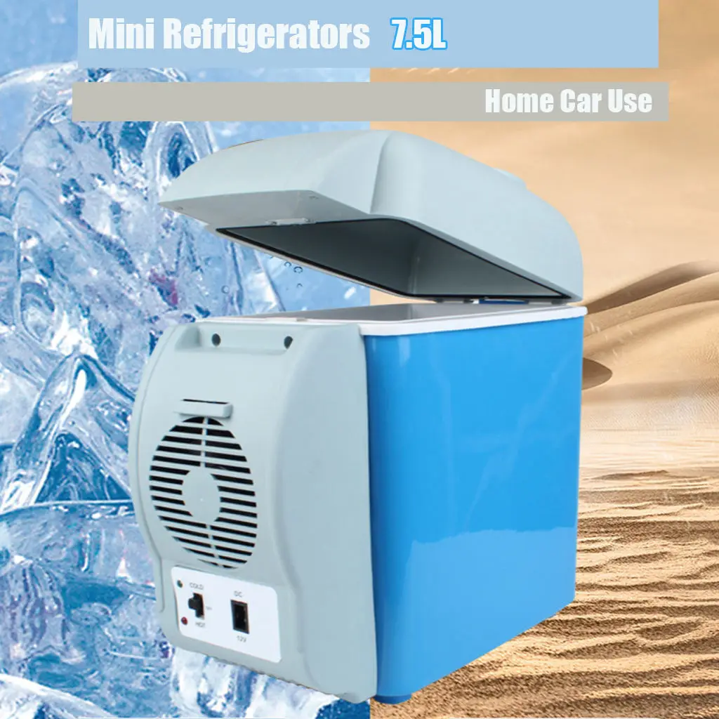 7.5L Mini Car Fridge Refrigerator Warmer Portable Freezer for Home Car Office RV Boat Compact Auto Compressor