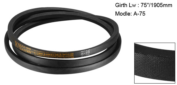 Uxcell A72-A85 Drive V-Belt Girth 72 Inch-85 Inch Industrial Power Rubber Transmission Belt