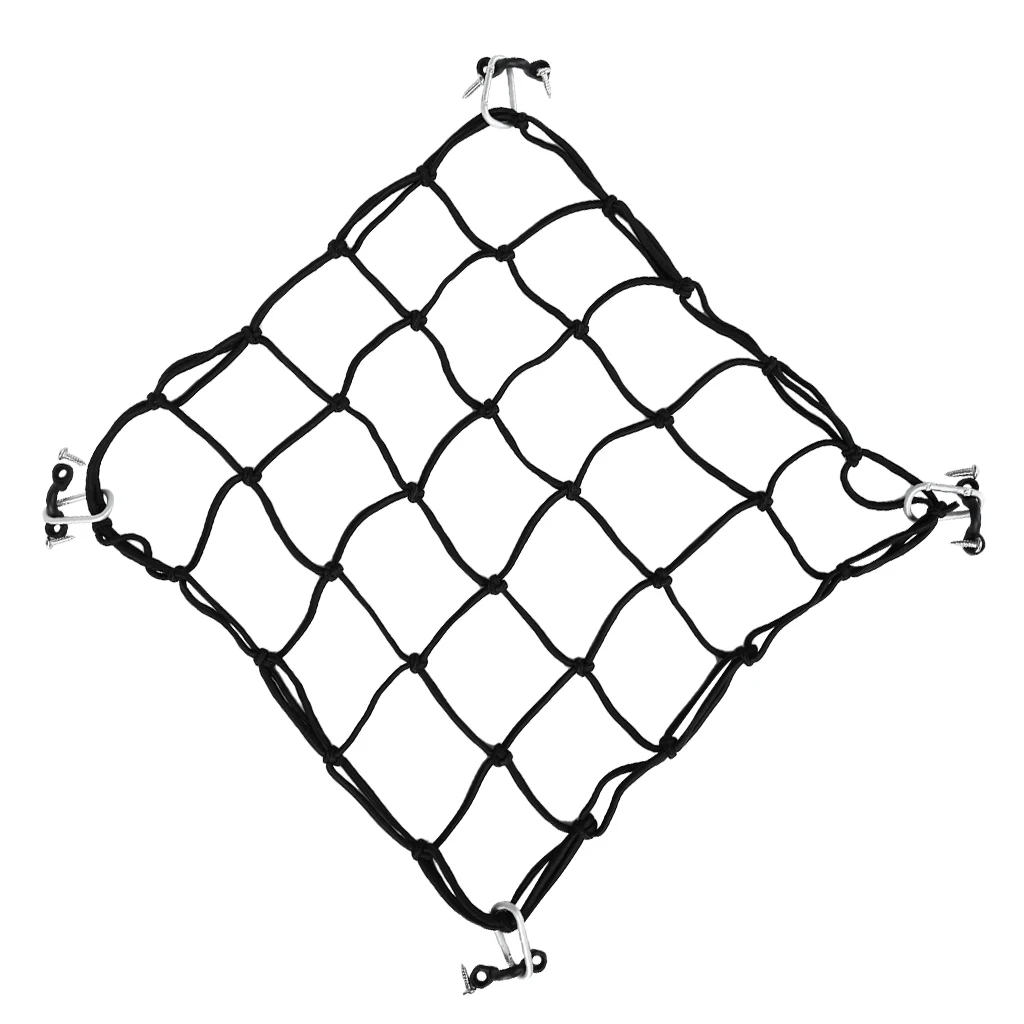 Kayak Canoe Boat Package Carrier Deck Cargo Luggage Mesh Net 40x40cm Super Stretch Bungee Cargo Net DIY Accessories