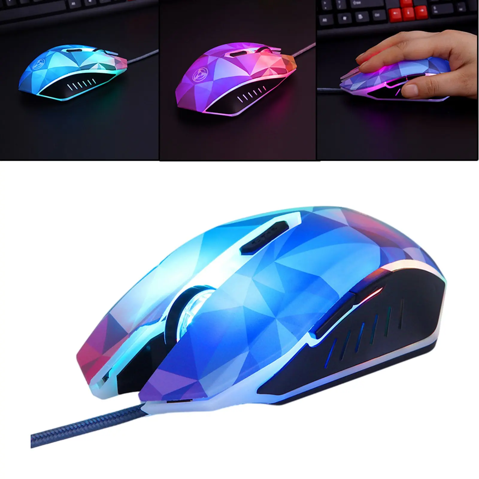 Game Wired Mice USB Cable Computer Desktop PC Accessories Ergonomic High Performance Plug and Play Gamer Gaming Room Boy