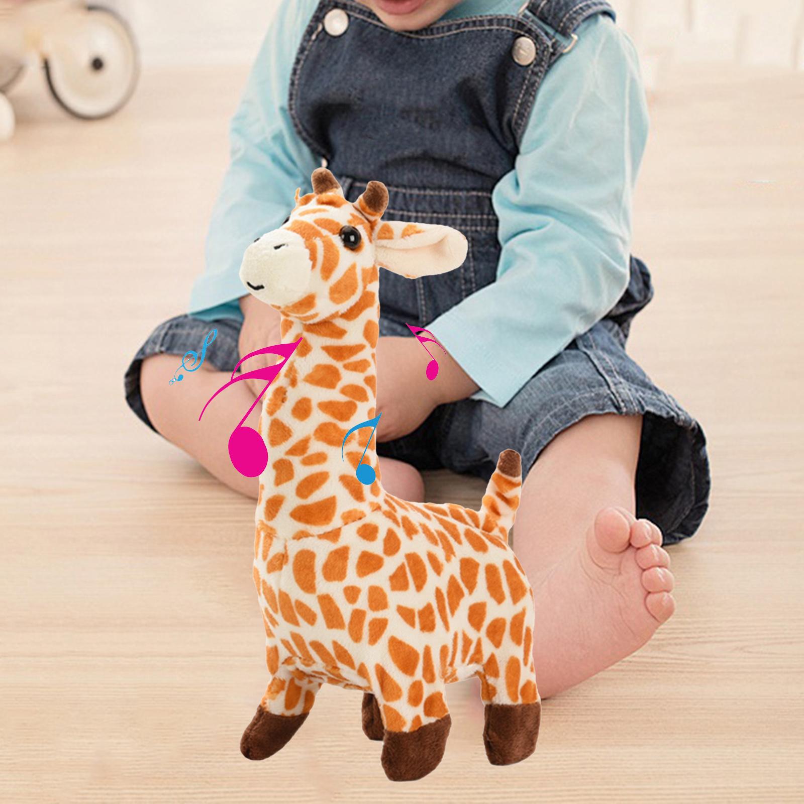 Soft Giraffe Toy-- Sounds Smart Walking Plush Flopsie Giraffe Dolls, Giraffe Robot for Eve Easter Christmas Girls Boys Toddlers