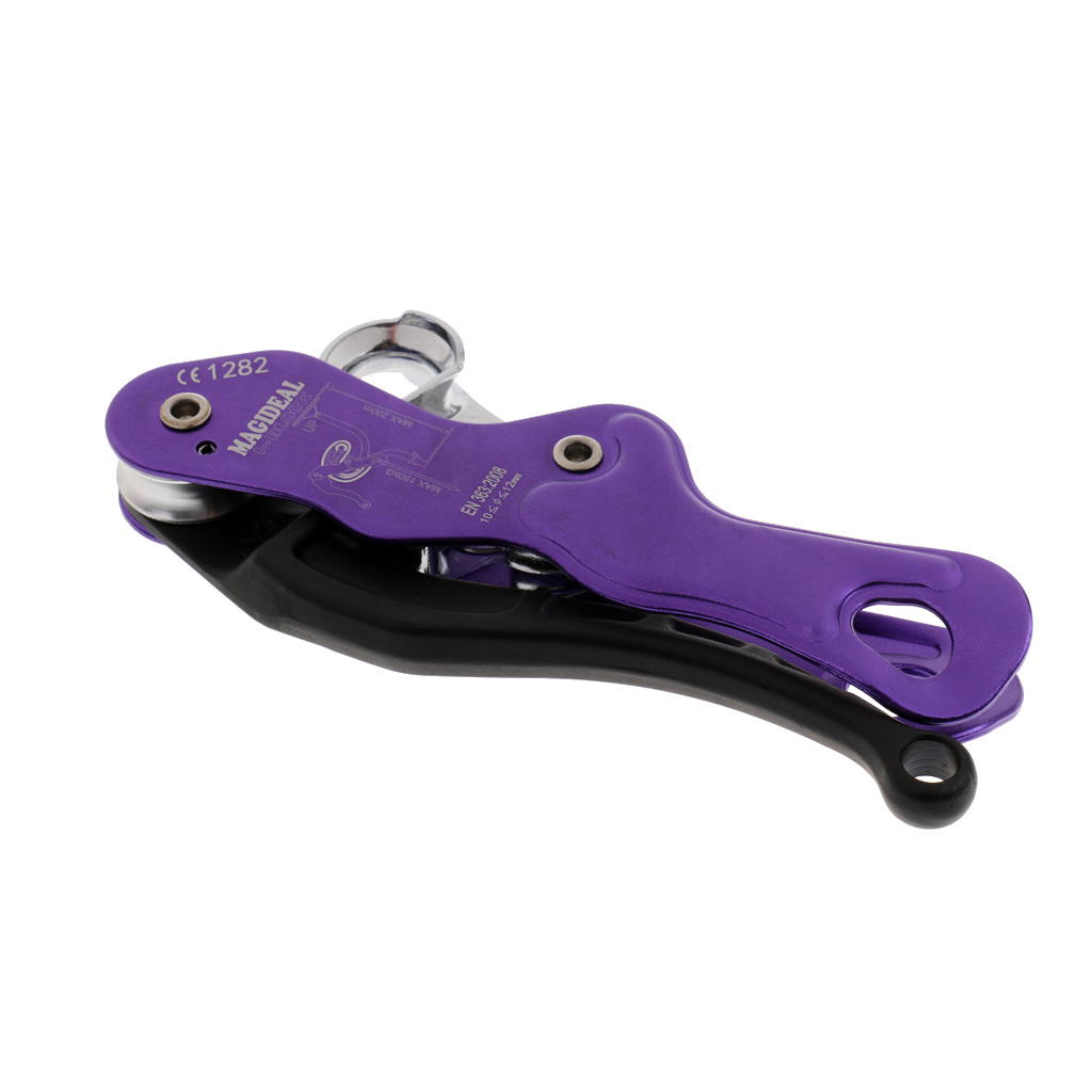 Rock Climbing Stop Descender, Rappelling Anti-Panic Belay Devices for 10-12mm Rope  Equipment Hand Control - CE