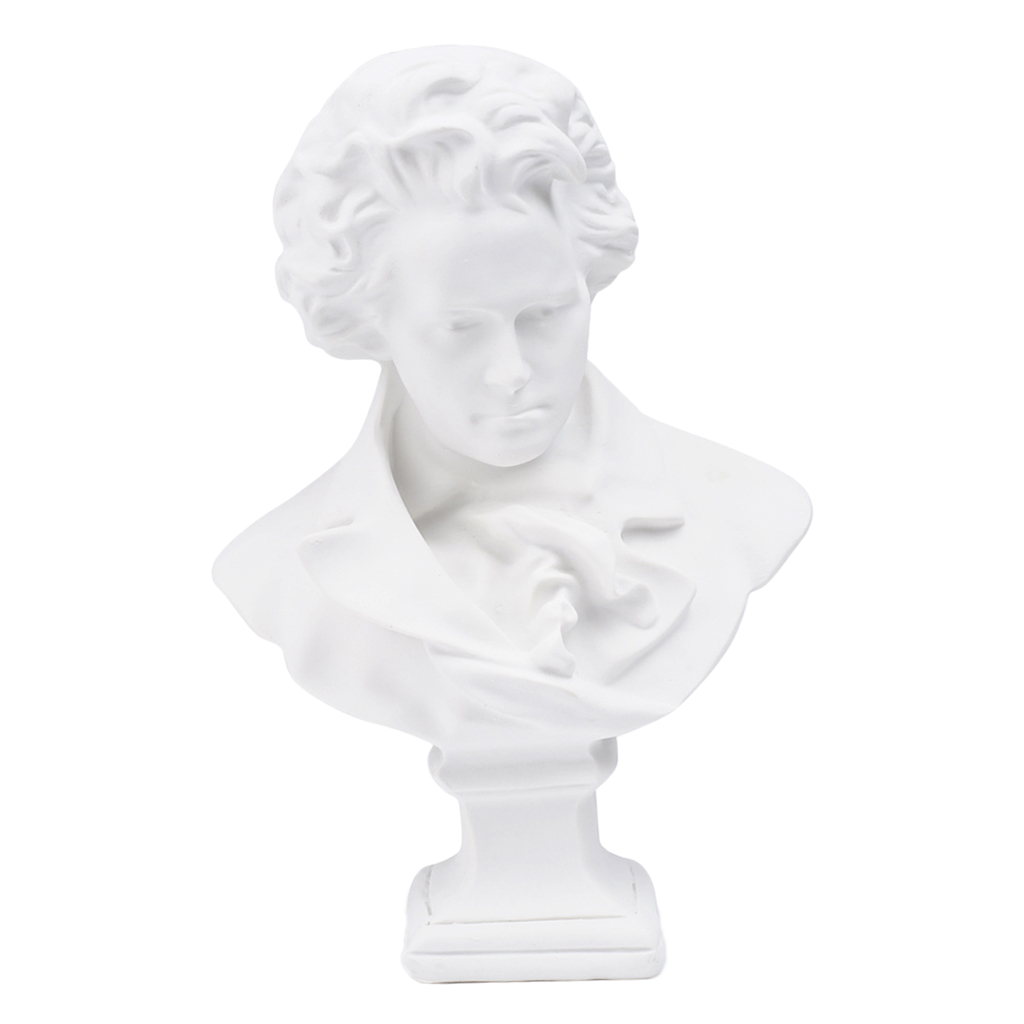 15cm Height Realistic Beethoven Resin Bust Statue Figurine 