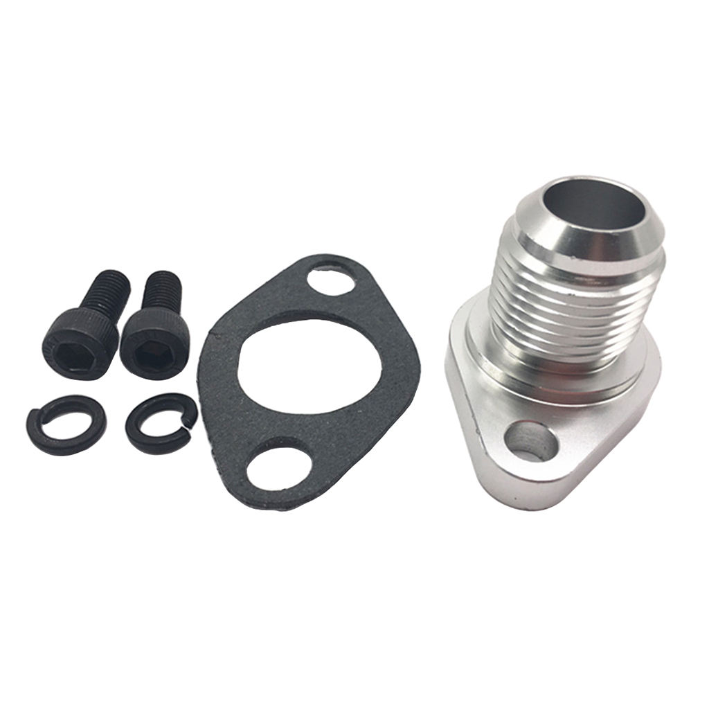 Billet Heavy Duty 12AN Aluminum Turbo Oil Return Drain Flange for T3/4 T04 GT40 GT50 GT55 Turbocharger Pipe Thread Designed