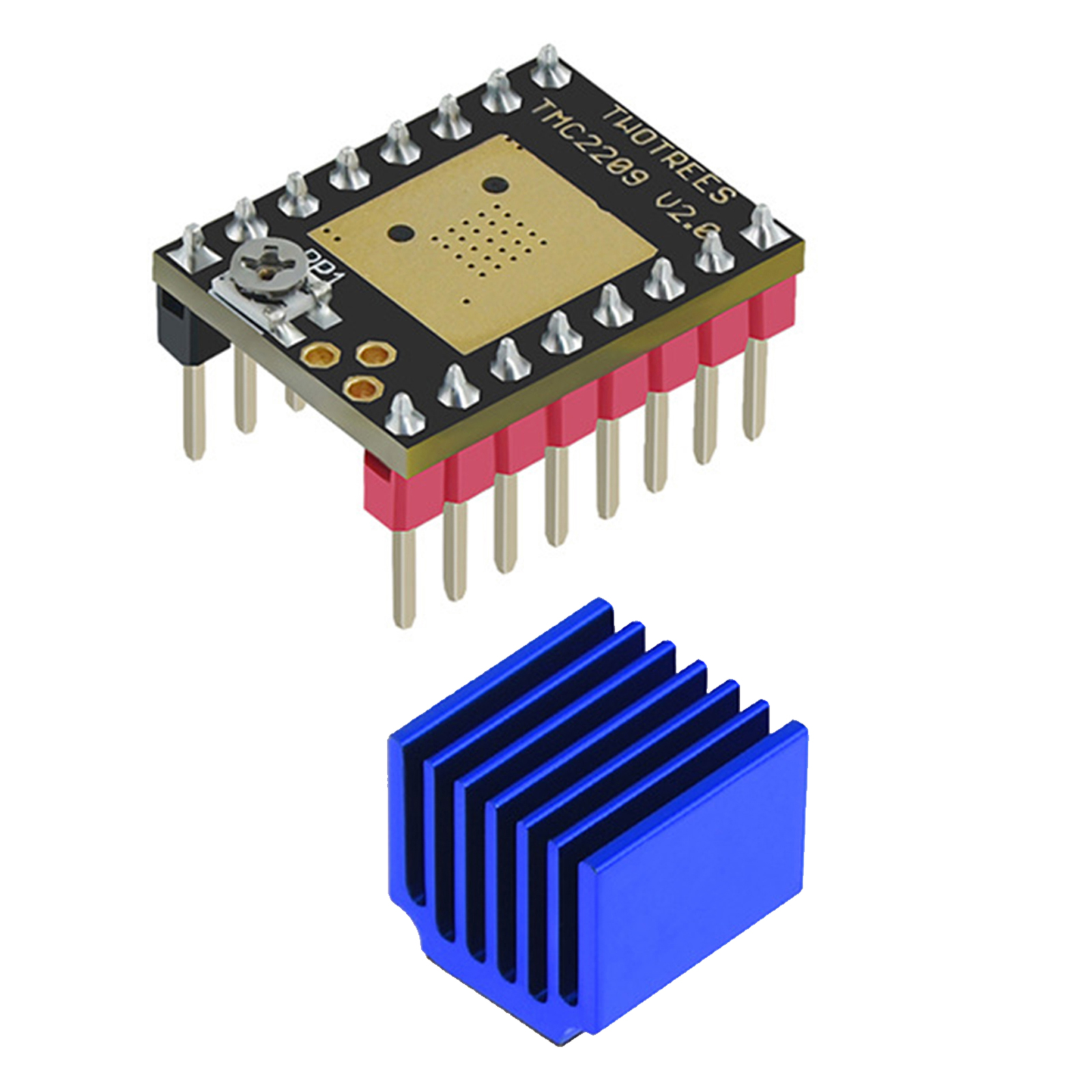 TMC2209 V2.0 Stepper Damper with Heat Sink Driver Replacement Part for A4988 DRV8825 for 3D Printer