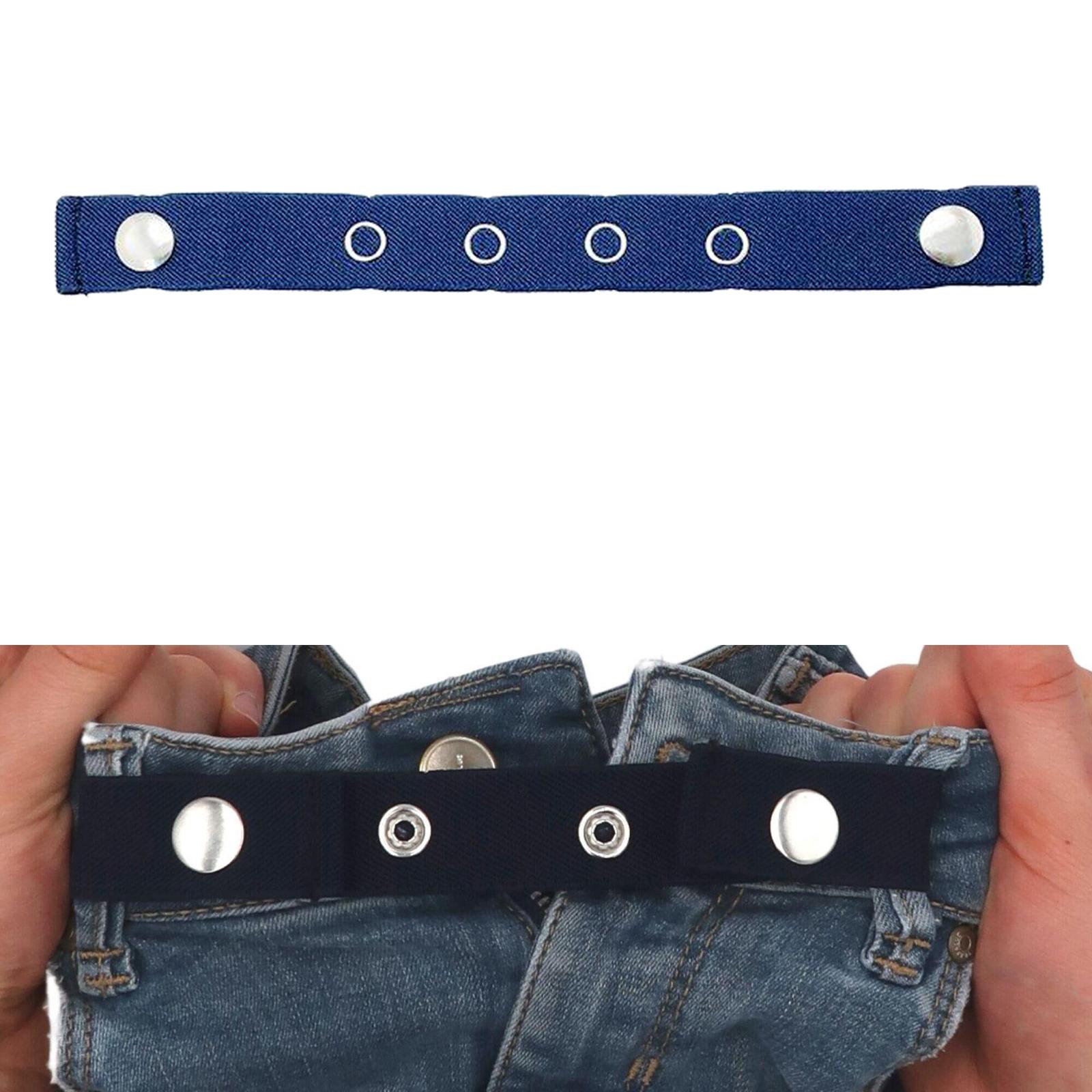 2x Casual No Buckle Stretch Elastic Waist Belt for Womens/Mens Adjustable Waistband