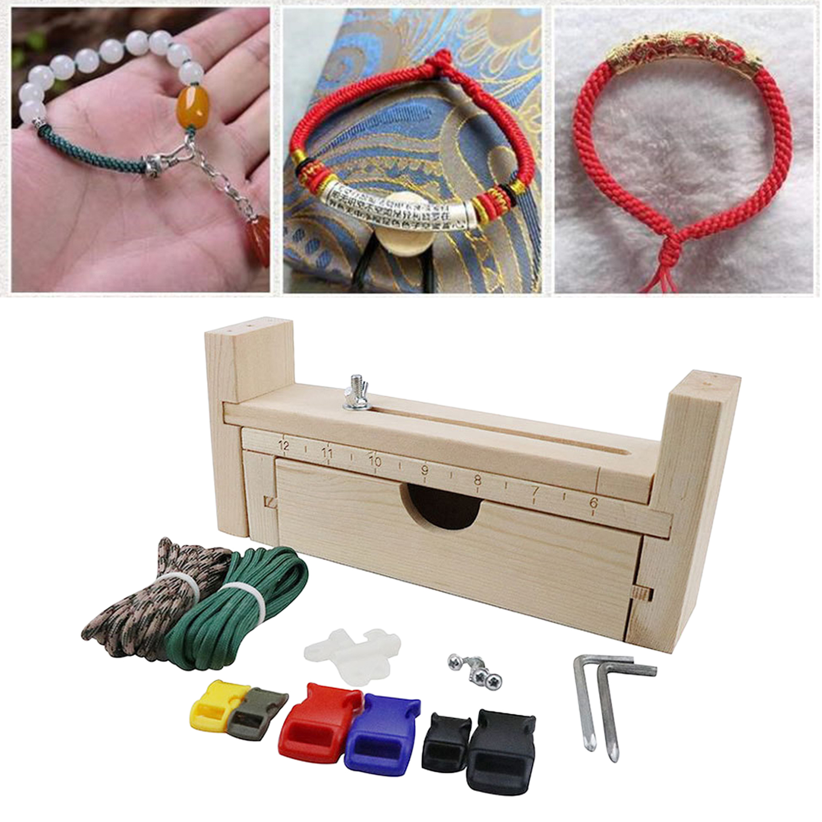 Natural Wooden Bracelet Crochet Wood Base for DIY Knitting Bag Bottom Craft Making necklace Tool