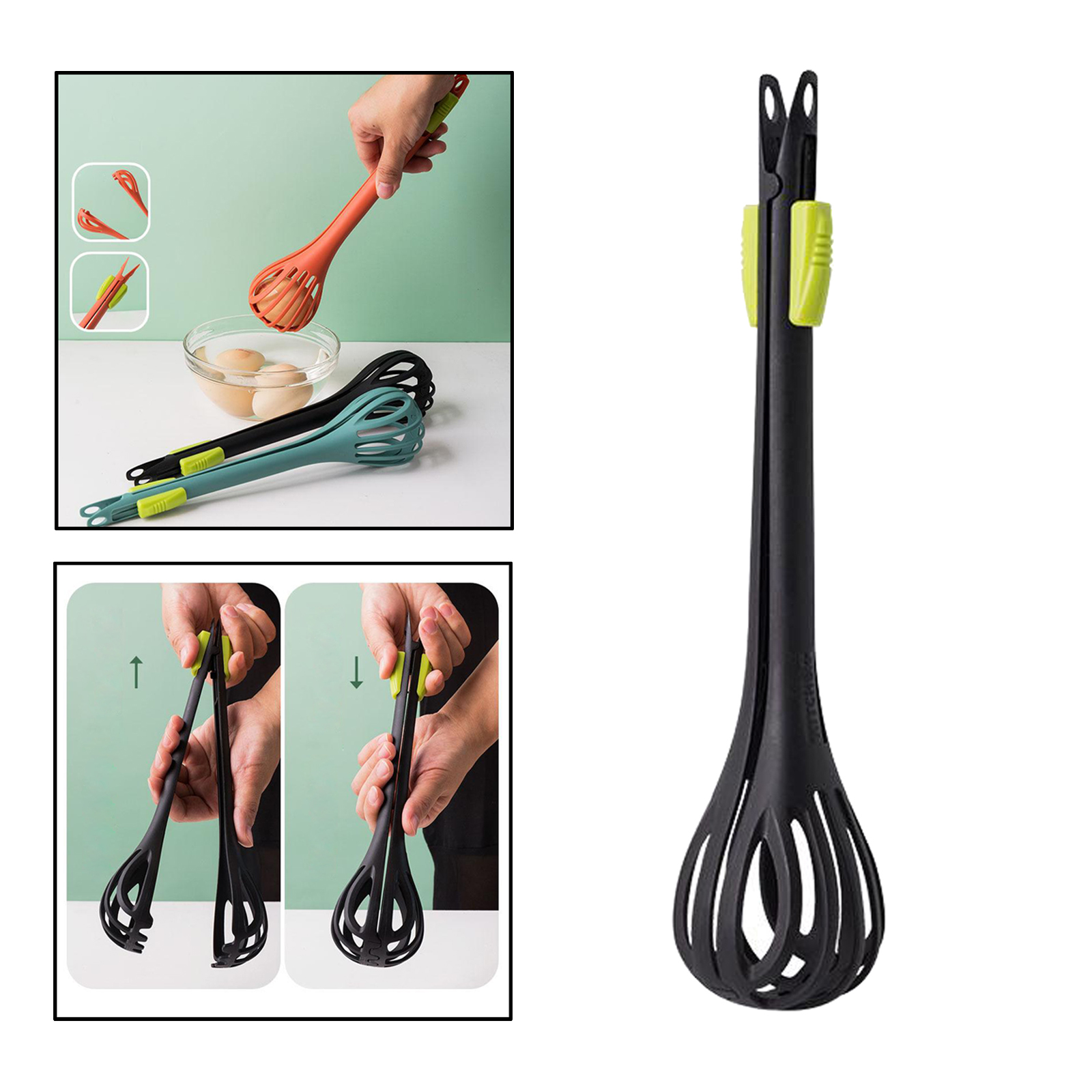 Durable Egg Whisk, Mamual Eggbeater, Muti 2 in 1 Egg Beater, Salad/ Food/