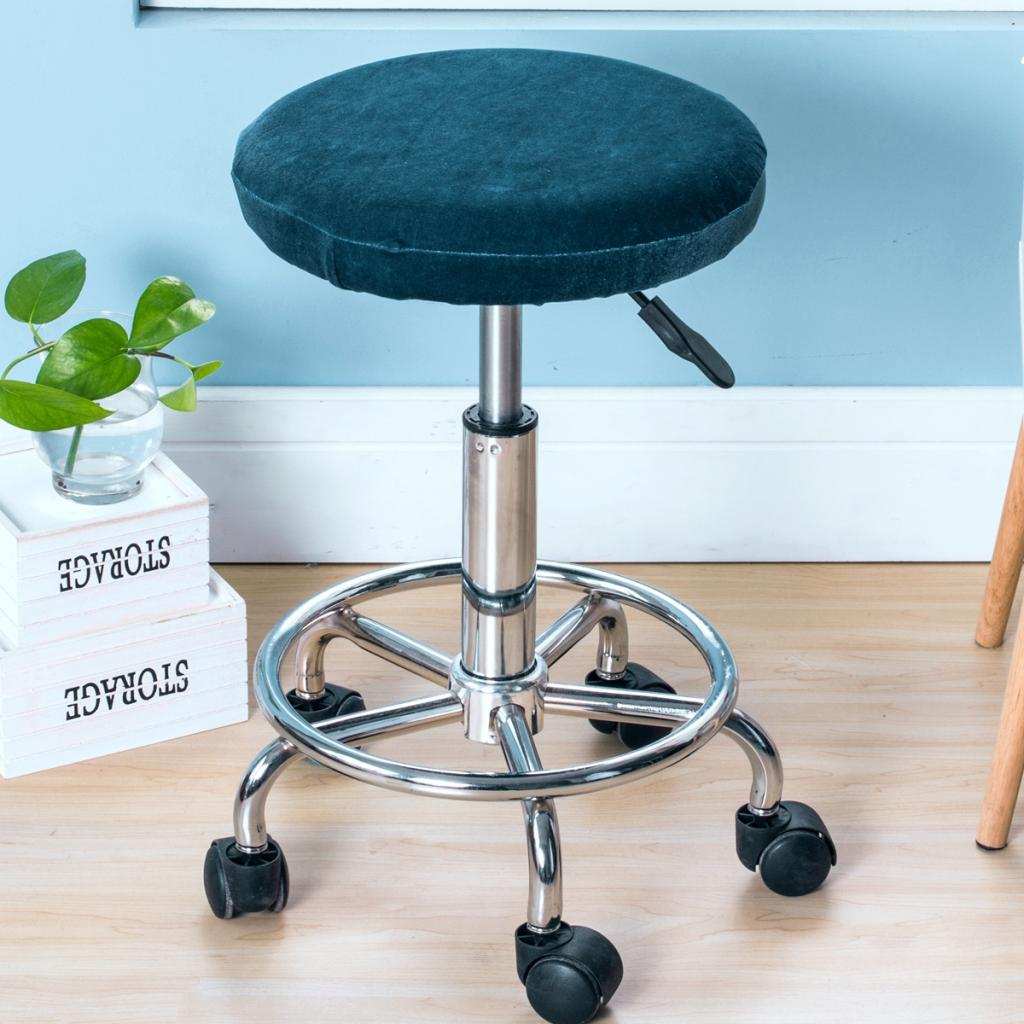 2xSoft Velvet Stretchy Wedding Dining Room Chair Seat Cover Blue