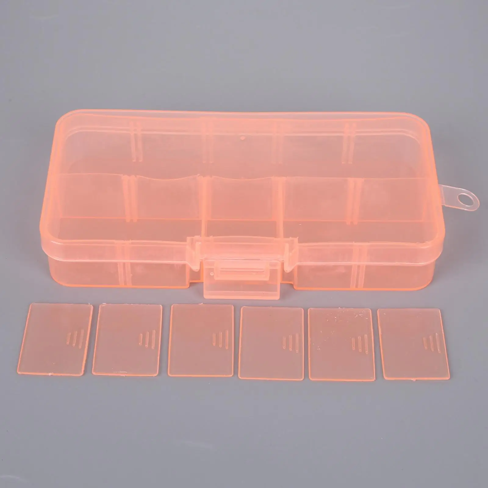 10 Grid Plastic Jewelry Removable Storage Box Beads Earring Box Compartment Organizer