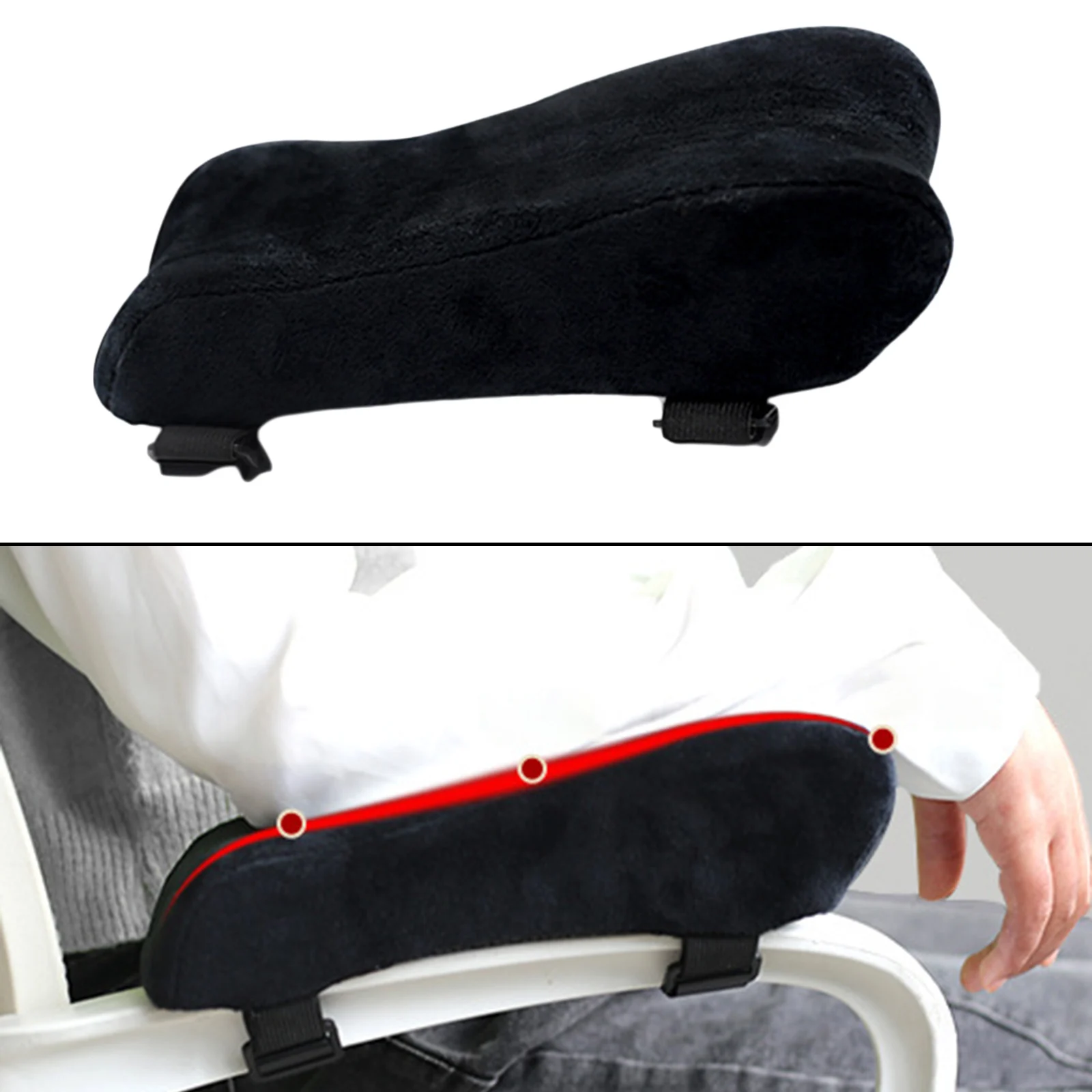 Removable Wheelchair Office Chair Armrest Pad for Elbows Forearm Rest, Gaming Chair Arm Rest Cushion