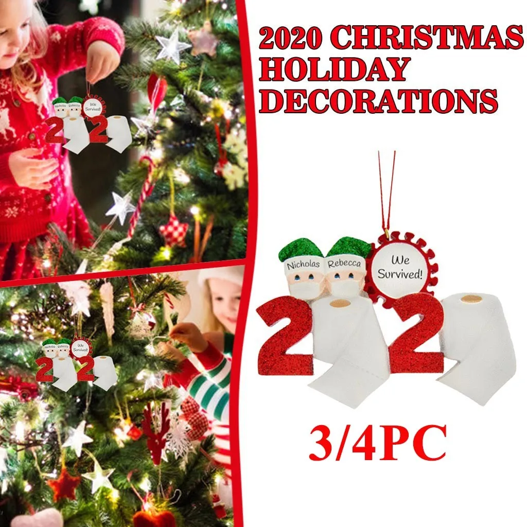 Famiglia Personalizzata Ornamento di Natale 2020 Famiglia Sopravvissuta Appesa di Natale Personalizzata Decorazione Regalo di Natale Fai da Te 2 