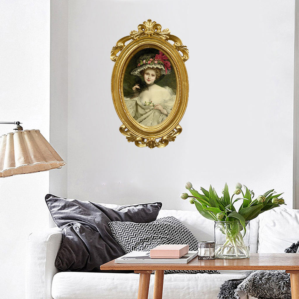 Photos Frame Decorative Ornament Decoration Gold Classic Holder for Living Room Home Decor Bedroom Bathroom Movie Theater