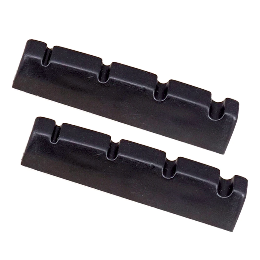 2pcs Electric Bass Slotted Nut 4 String Guitar Musical Instrument Parts