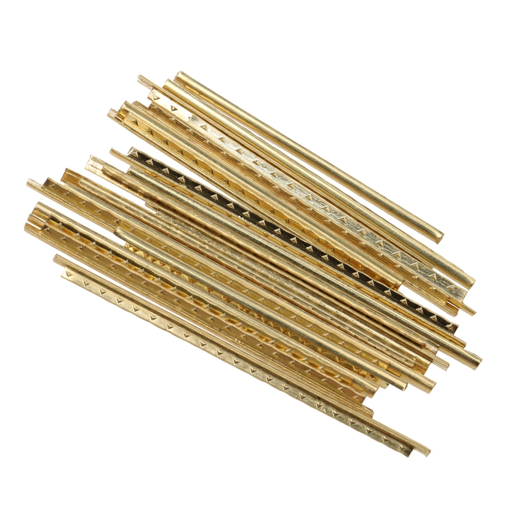 Set of 20 Fret Wire Acoustic Guitar Fretwire Golden Brass Fretwires 2.0mm