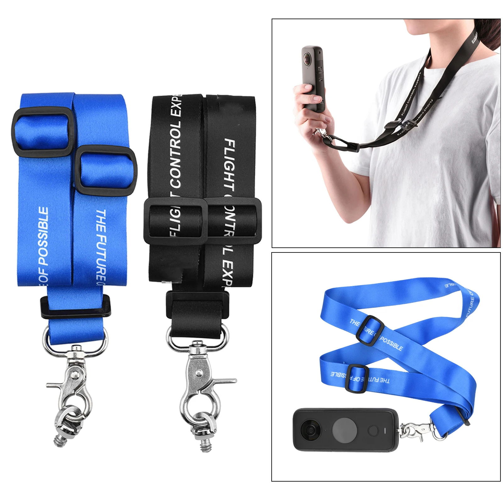 60cm Detachable Long Neck Chest Strap Lanyard Sling Safety Tether for Insta360 ONE X/X2 New Sport Cameras