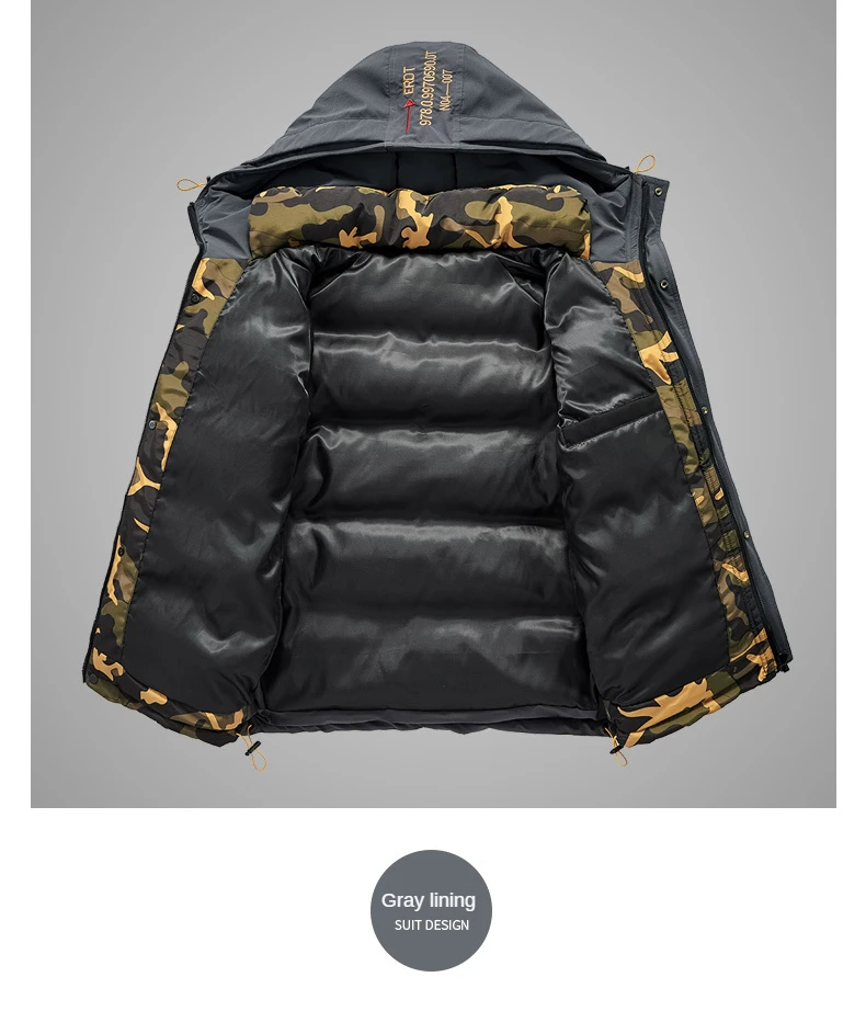 khaki parka 2021 New Parker Jacket Men's Autumn/winter Slim Coat Men's Warm Thicken Jacket Solid Color Casual Hooded Windproof Jacket mens parka jacket