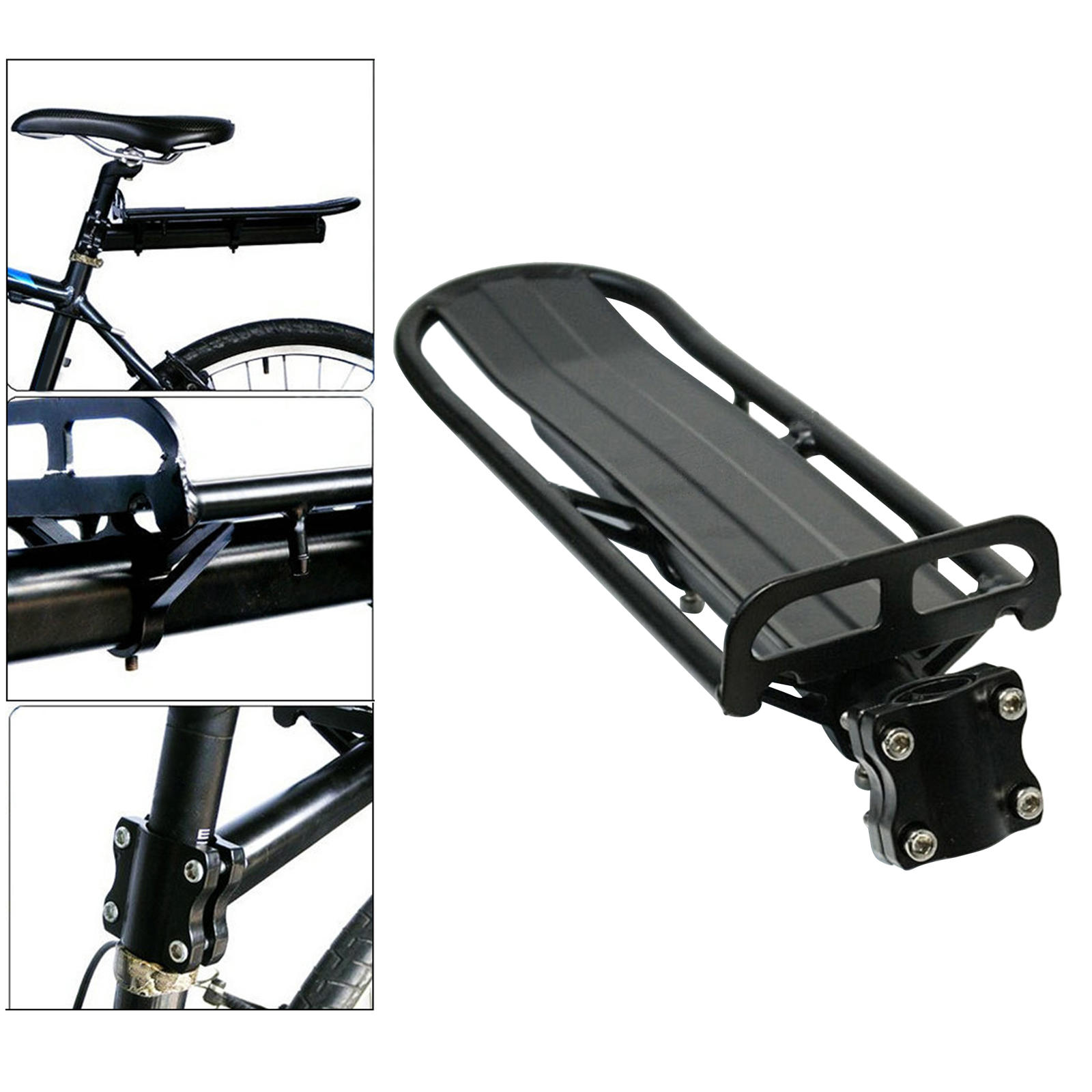 Bike Rear Rack Seat Post Cycling Cargo Carrier Outdoor Mount 10kg Capacity