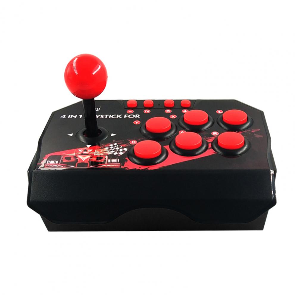 jogo com fio joystick plug play usb luta vara gamepad controlador compatível com botões de função de interruptor