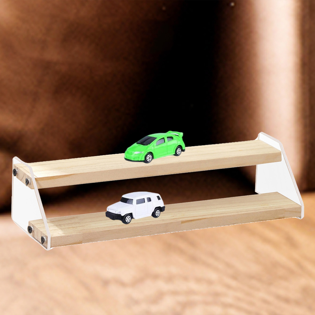 Tiered Acrylic Stands, Holder Clear Organizer Ladder Multifunctional Display Stand, for Doll Cosmetic Action Figure Model Car