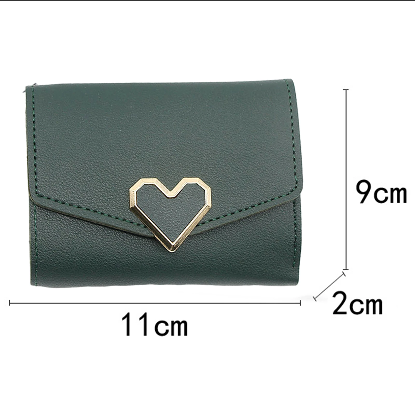 Women's Coin Purse Ladies Compact Leather Foldable Short Wallet Clutch Bag