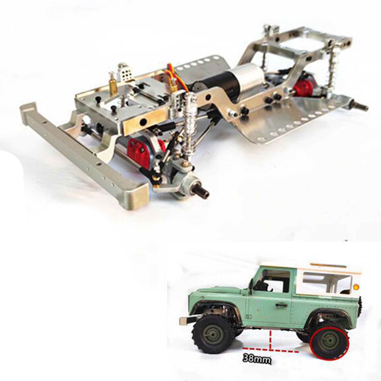 1:12 Scale RC Metal Body Frame Chassis Kit for MN D90 99S Trucks Upgrade Parts